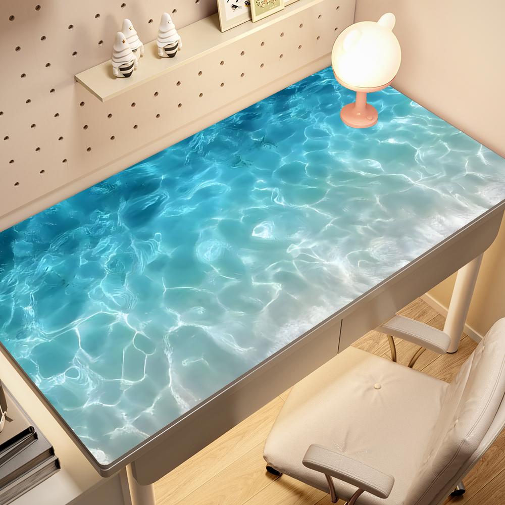 Desk Setup Blue - Tapis de bureau en caoutchouc antidérapant