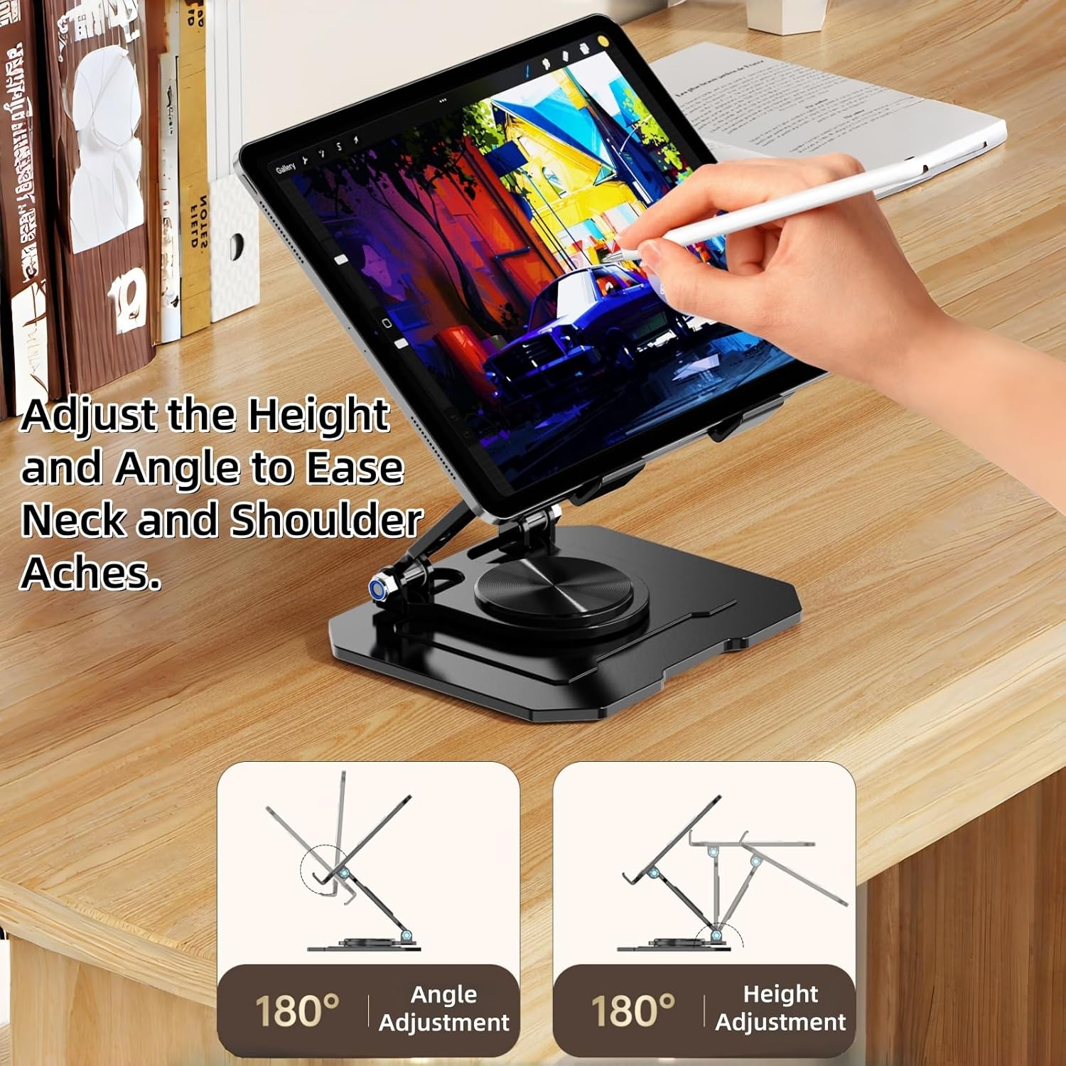 Dual Monitor Desk Setup - Support de tablette de bureau en
