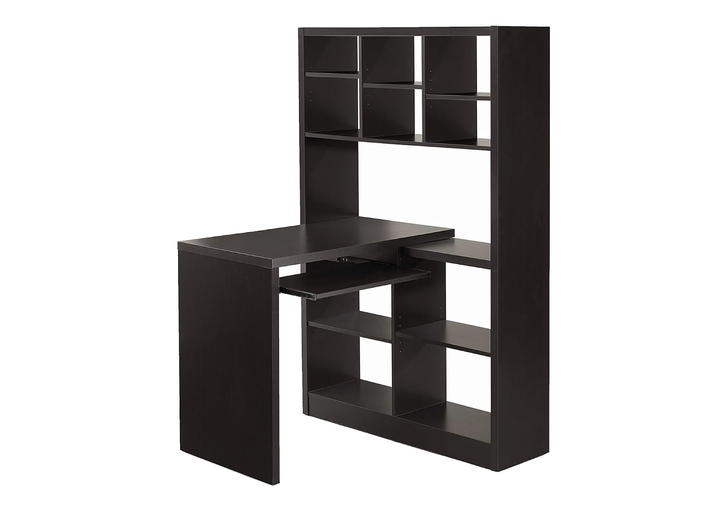 Desk Setup Corner - Bureau d'angle avec étagères réglables et