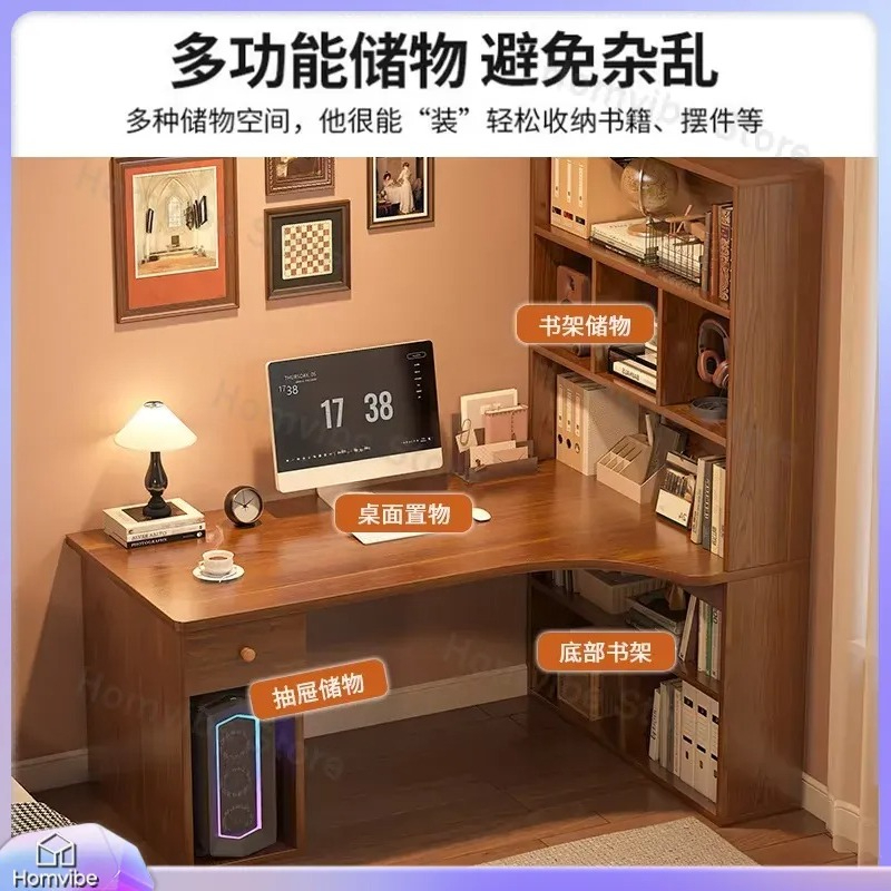 Dual Monitor Desk Setup - Bureau d'ordinateur en forme de L