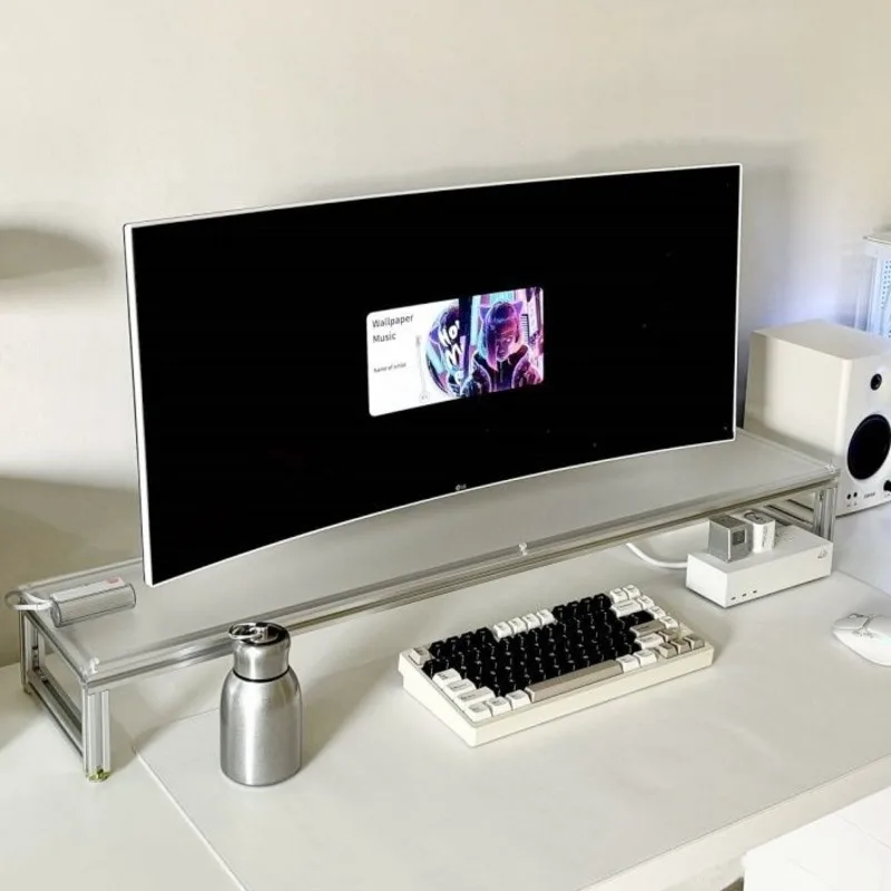 Desk Setup Living Room - Support de moniteur en aluminium, support