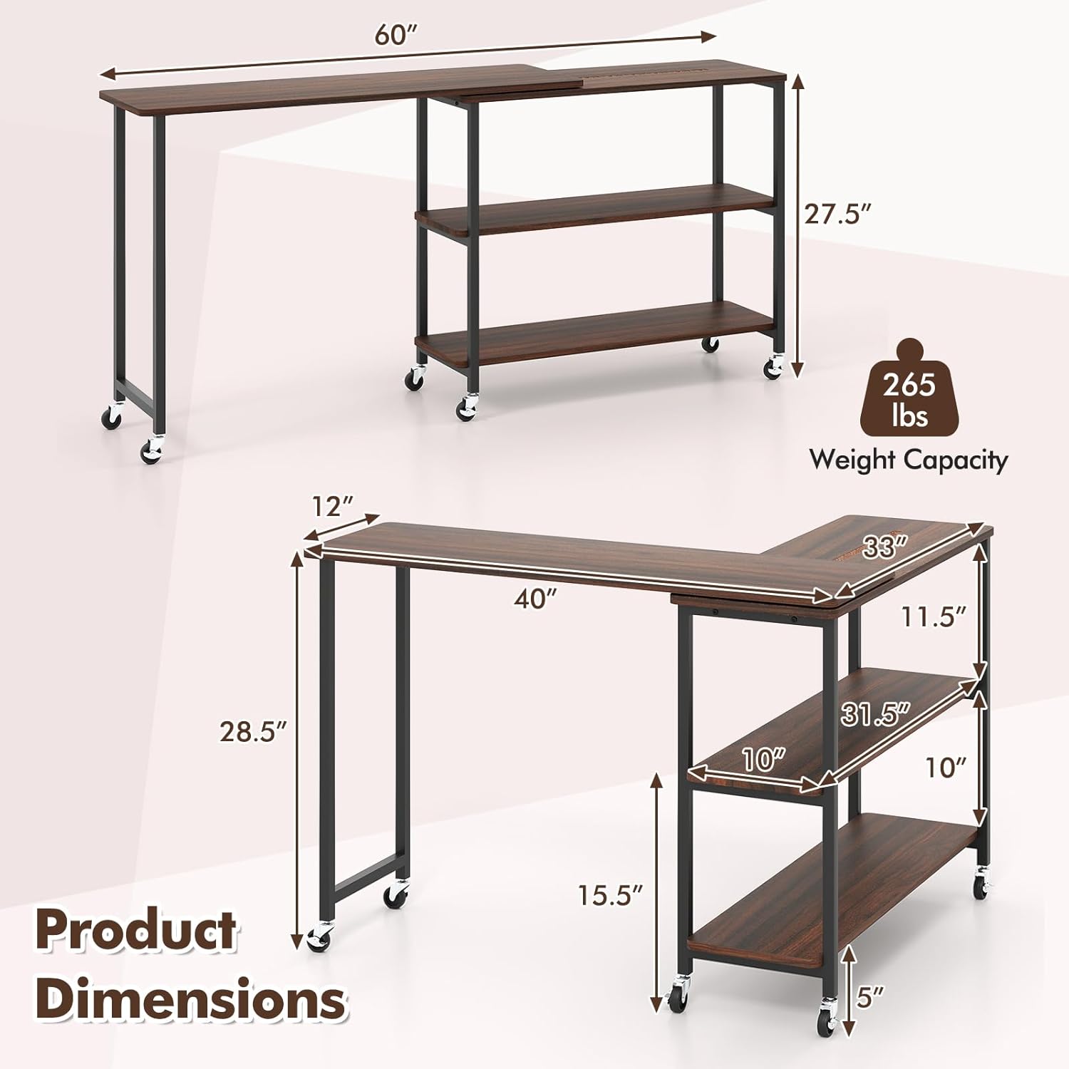 360 °   Table d'appoint rotati - Desk Setup Maker avis et prix