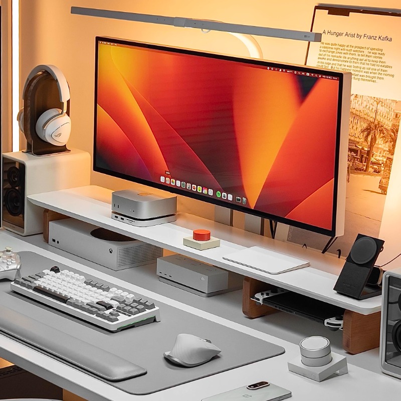 Support de moniteur moderne, é - Desk Setup Laptop And Monitor avis et prix