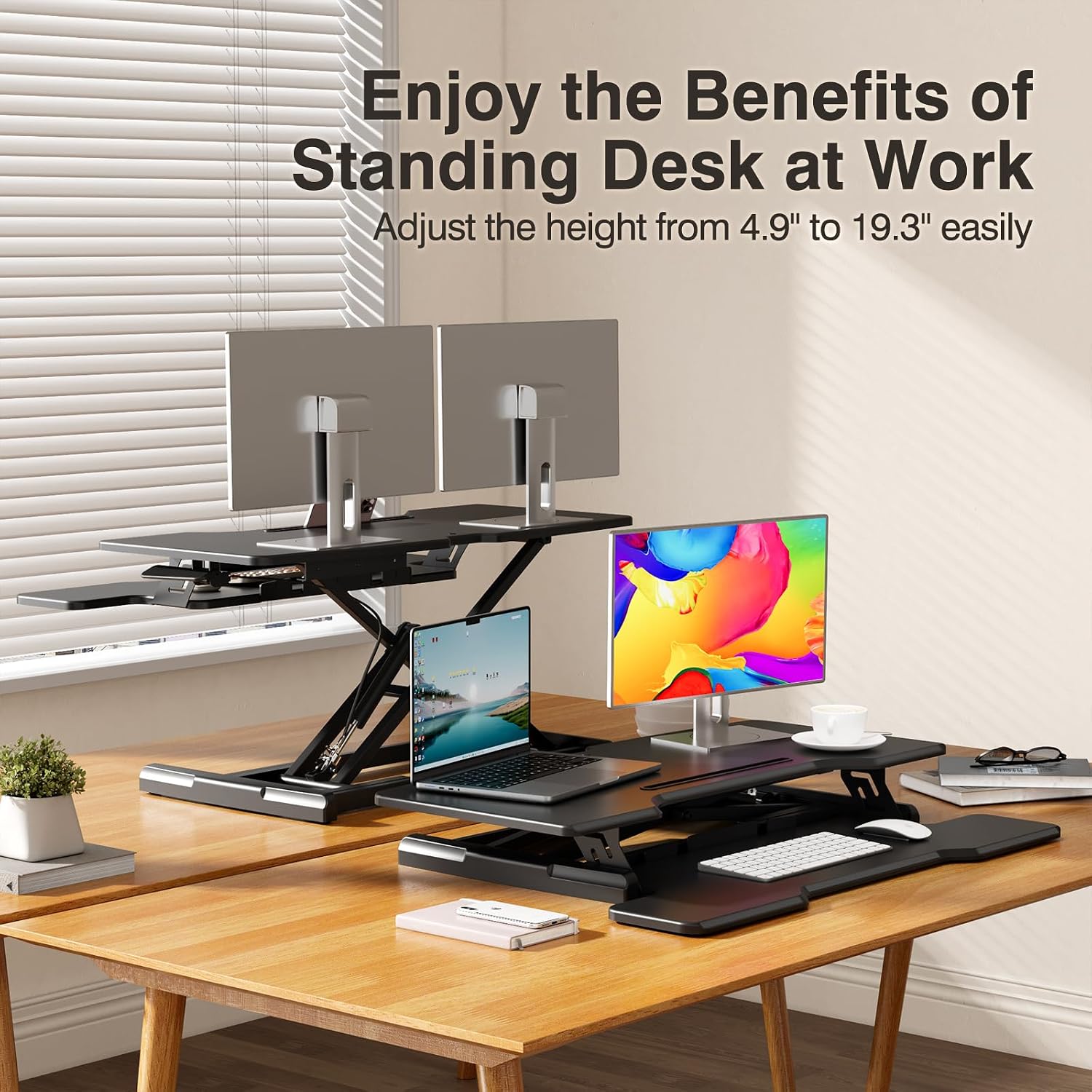 Convertisseur de bureau debout - Dual Monitor Desk Setup avis et prix