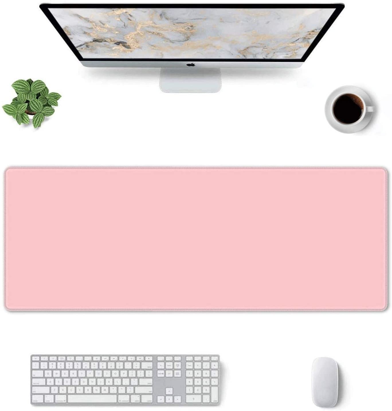 Grand tapis de souris HD rose  - Desk Setup Blue avis et prix
