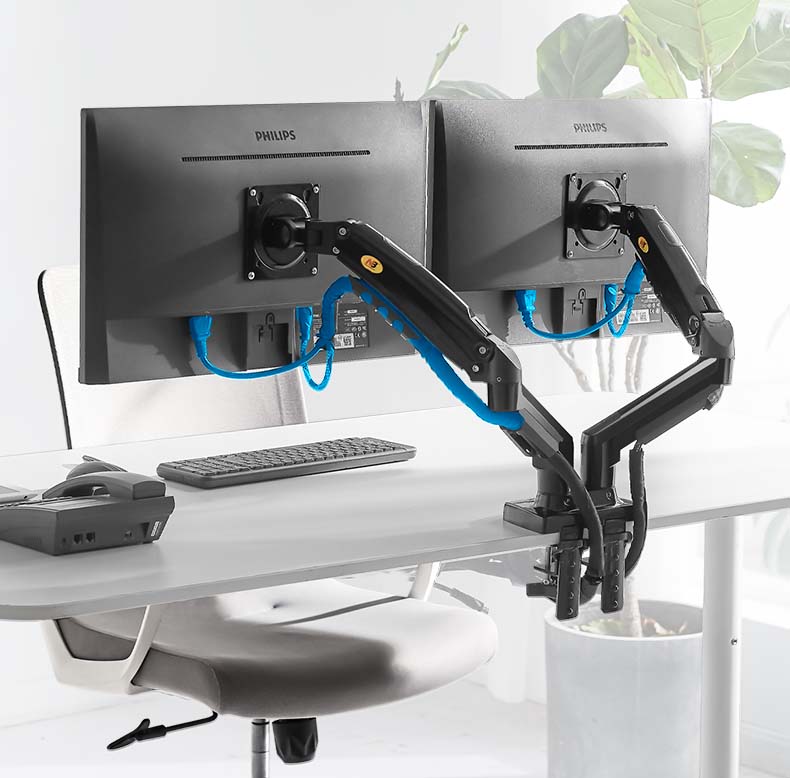 NB NOUVEAU Support de bureau d - Dual Monitor Desk Setup avis et prix
