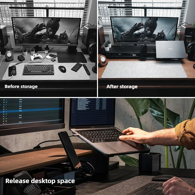 Support de moniteur modulaire, - Desk Setup Laptop And Monitor avis et prix