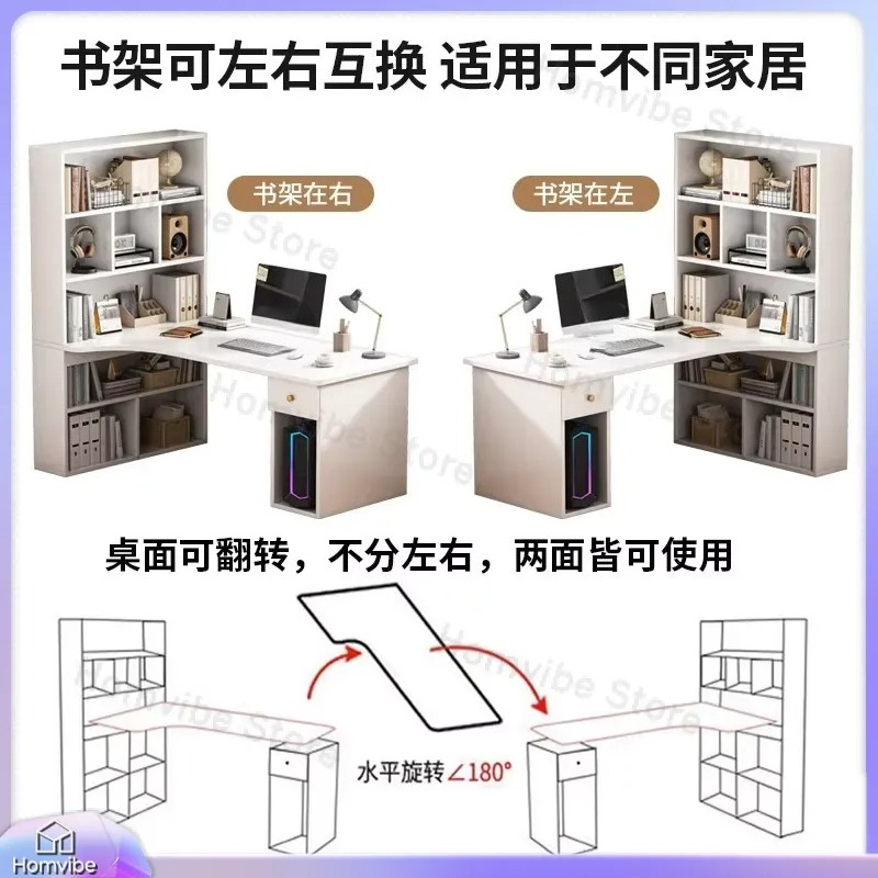 Bureau d'ordinateur en forme d - Dual Monitor Desk Setup avis et prix