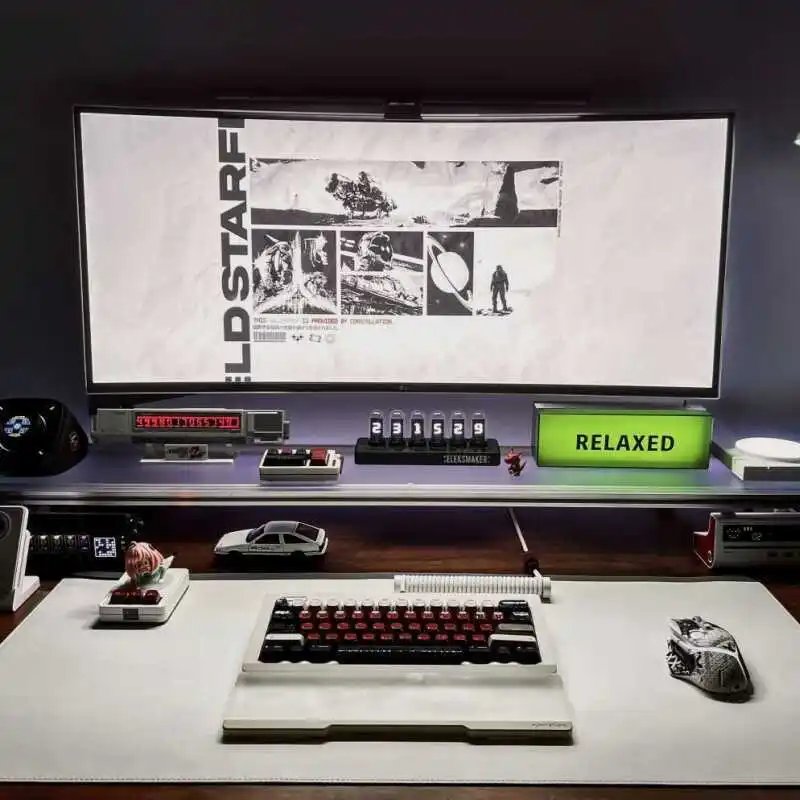 Support de moniteur en alumini - Desk Setup Living Room avis et prix