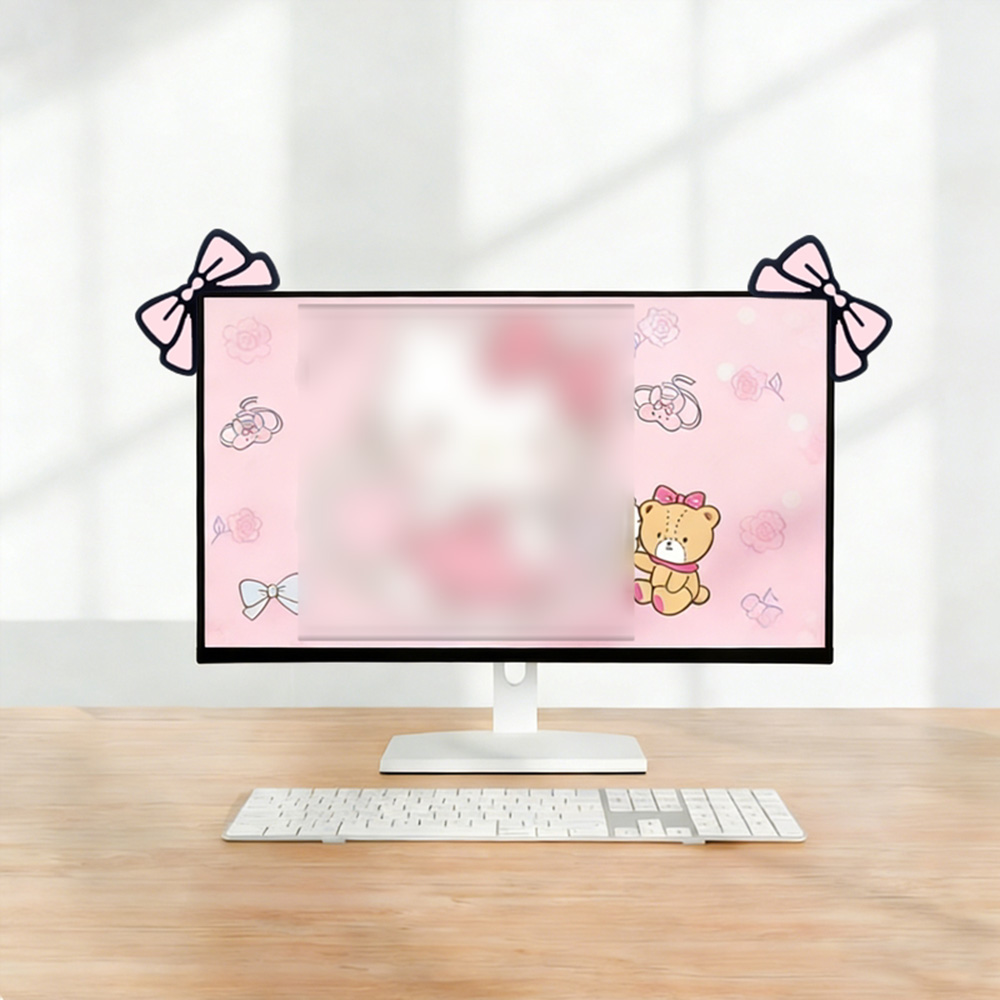 Décoration d'écran rose mignon - Desk Setup Laptop And Monitor avis et prix
