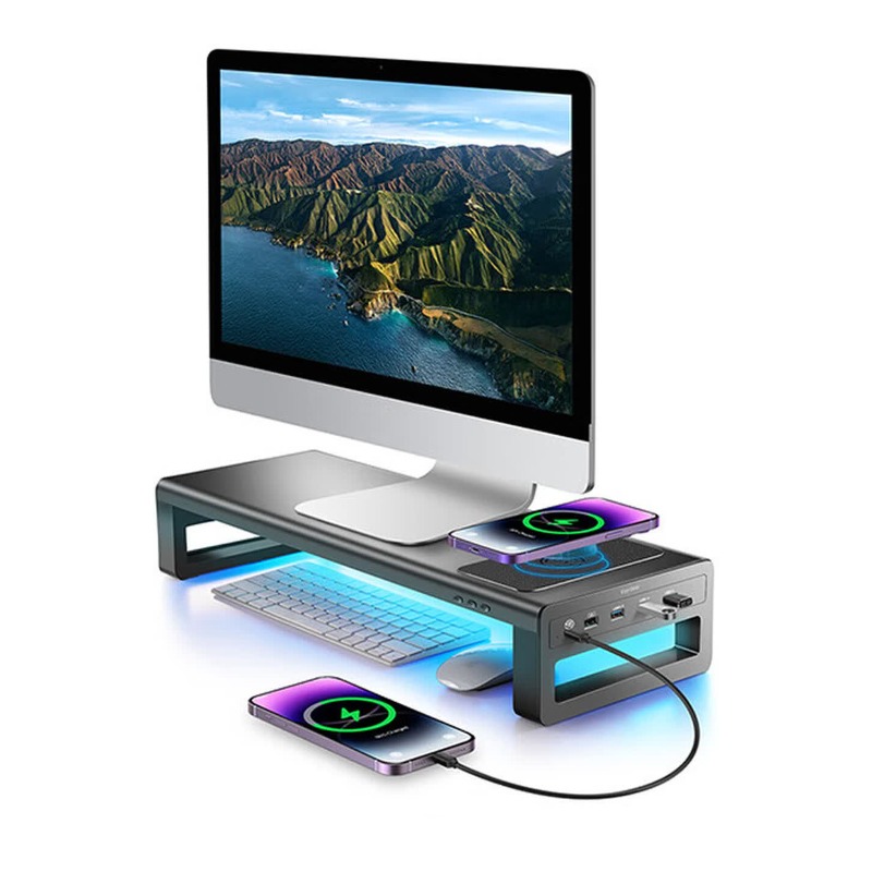 Support de moniteur RGB, rehau - Desk Setup Laptop And Monitor avis et prix