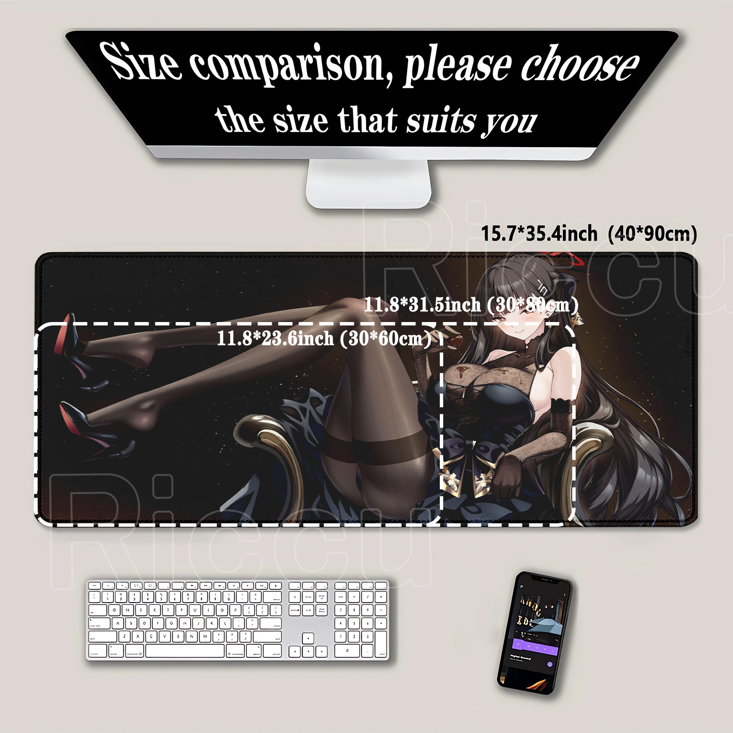 Tapis de souris kawaii pour fi - Desk Setup Blue avis et prix