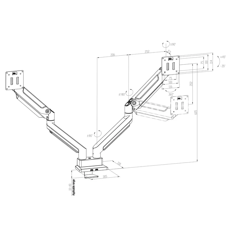 Support de moniteur à double b - Dual Monitor Desk Setup avis et prix