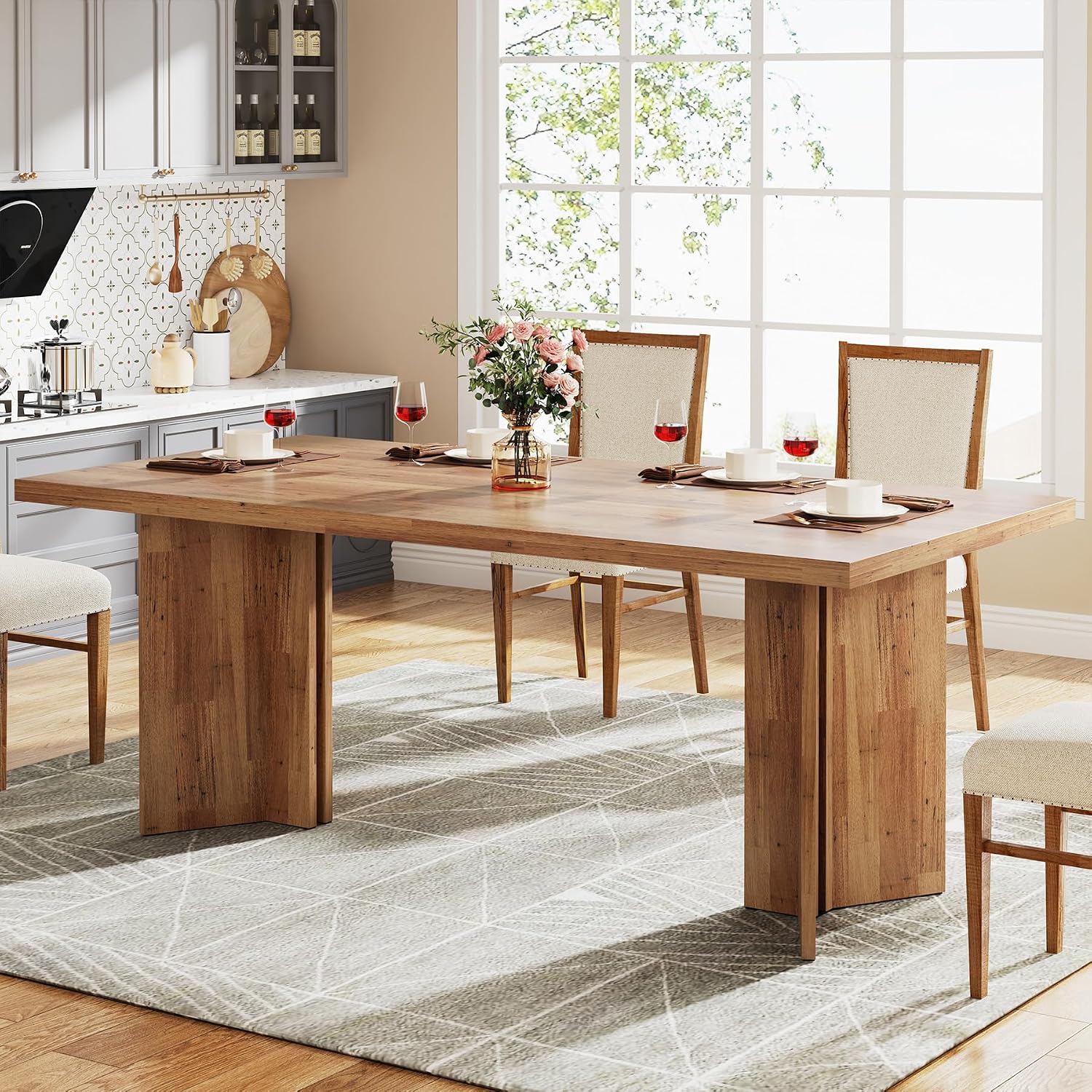 Grande table à manger rectangu - Desk Setup Living Room avis et prix